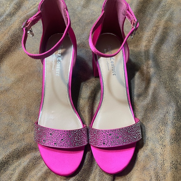 Juicy Couture Pink Bling Heels - Picture 1 of 6